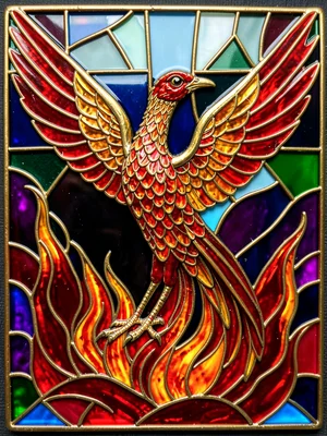 Cloisonne phoenix rising