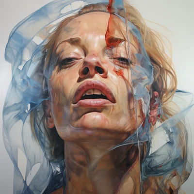 Painting portrait by Jenny Saville. beyonce