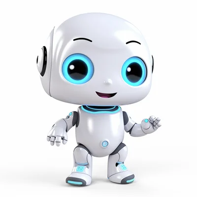 3D plastilina ai chatbot dissasembled on clean white