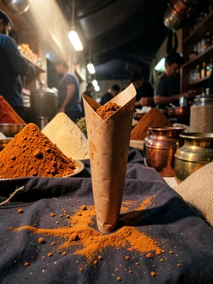 Paper Cone of Baharat Spice Blend