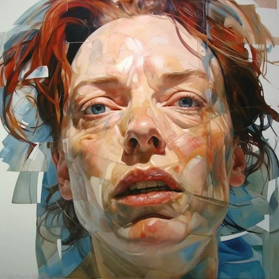 Painting portrait by Jenny Saville. nan goldin