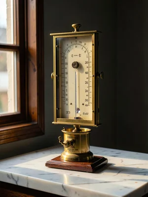 Victorian Mercury Barometer Full Portrait