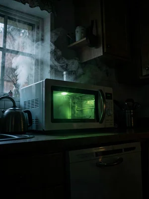 Microwave 3AM Green Glow