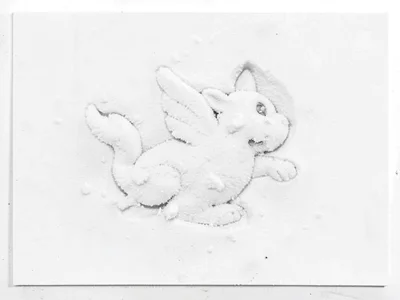 Snow devil creating texture momentarily