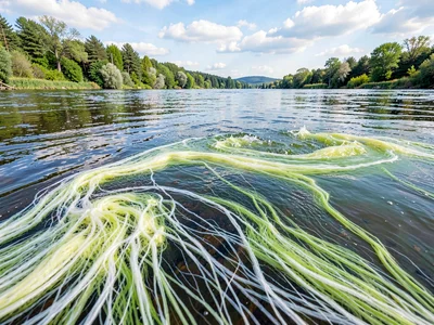 River surface showing upwelling pattern