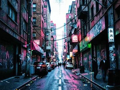 Urban glitch aesthetic