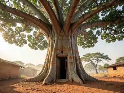 Sacred Baobab at Dawn