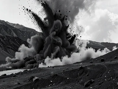 Steam explosion creating secondary ash