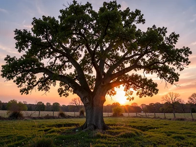 Tree form against dawn