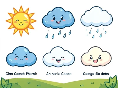 Cute weather symbols