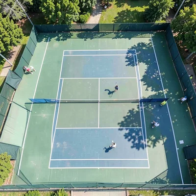 Tennis courts from above