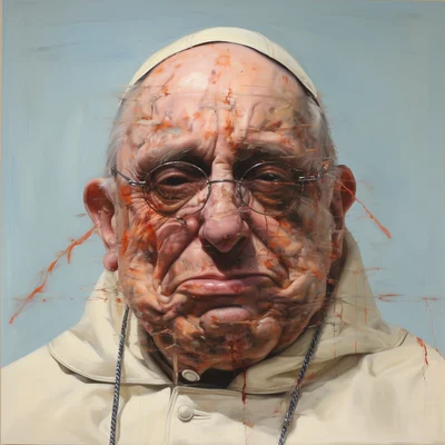 Jenny Saville portrait of the pope