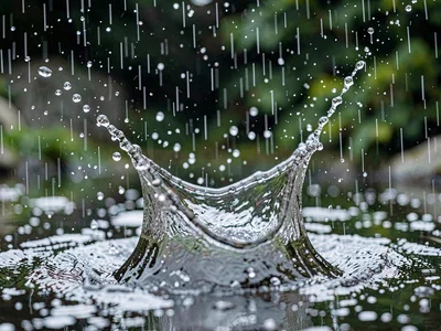 Crown splash frozen at peak formation