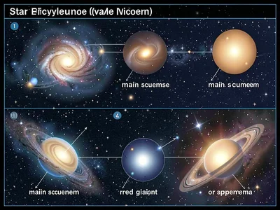 Stellar lifecycle astronomical diagram