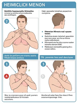 Heimlich maneuver instruction diagram