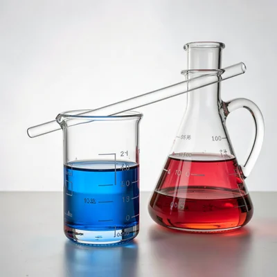 Glass Stirring Rod Beaker Electric Blue