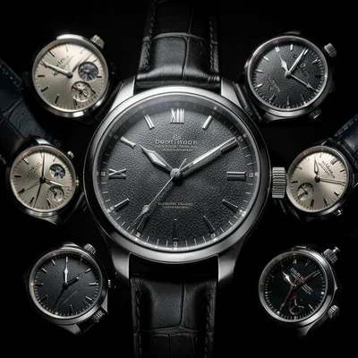 A luxury watch lit by six separate sources, each facet catching a different ligh