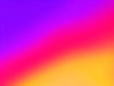Energetic gradient: electric purple flowing into hot magenta, then amber, like a
