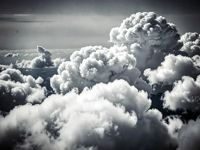 Dissolving cumulus showing cellular structure as it evaporates