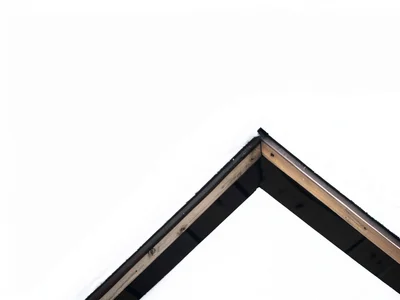 Cabin roof edge white on white