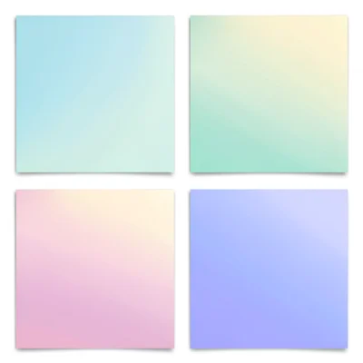 mantra-card grid of four soft gradients in a 2x2 layout, no text