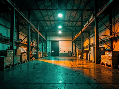 Warehouse interior dramatic