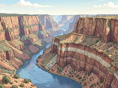 Grand Canyon geological cross-section