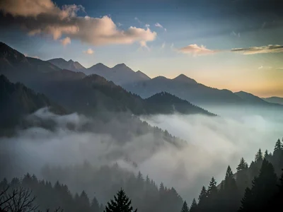 Glory fading as fog thins