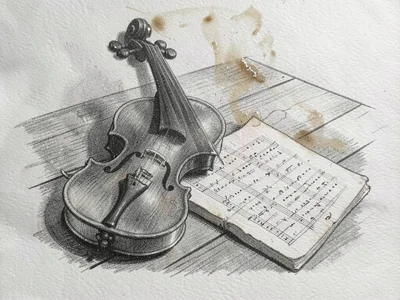 Violin still life