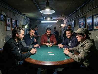 Underground poker game