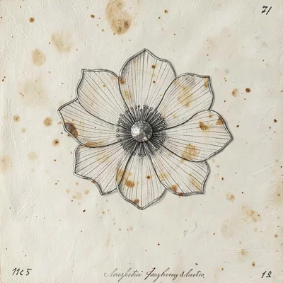 Anemone flower from above
