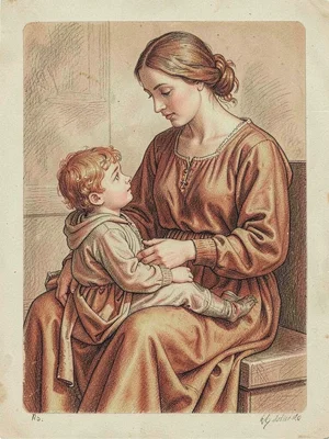 Mother and child composition