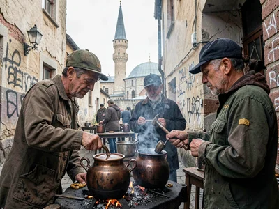 Coppersmith at work in Baščaršija