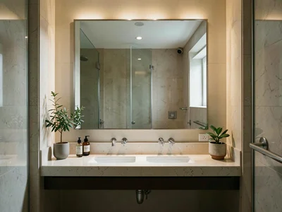 Bathroom vanity mirror