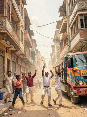 Gali cricket celebration