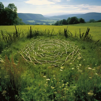 Land Art Photo by Andy Goldsworthy Delicate bio-degra