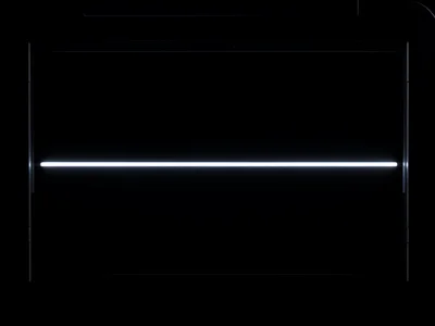 Scanner light bar visible mid-scan, bright line sweeping across dark glass creat