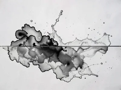 Still water showing slow deliberate dispersion