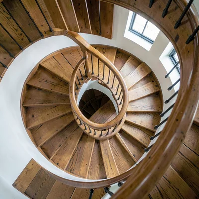 Spiral staircase from above