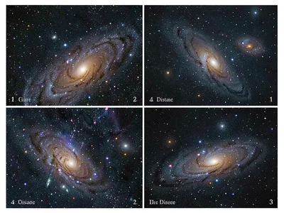 Multiple exposure showing galaxy motion