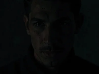Face half in shadow