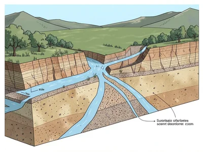 River delta geological section