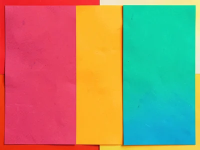 Colored paper arrangement deliberate