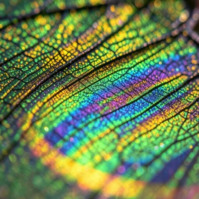 Beetle wing extreme macro, structural color from chitin thin-film interference c