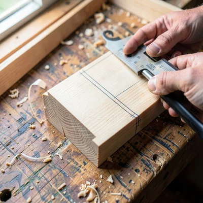 Dovetail Tails Pine Layout