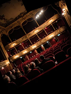 Theater balcony view tilted