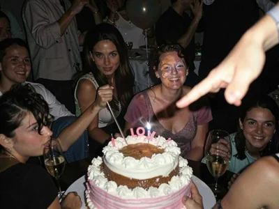 Birthday party where the flash burned out half the faces, leaving only cake and 