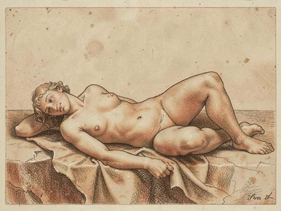 Reclining classical figure