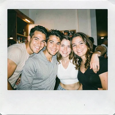 Friends Polaroid moment