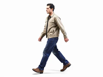 Walking figure multiplied